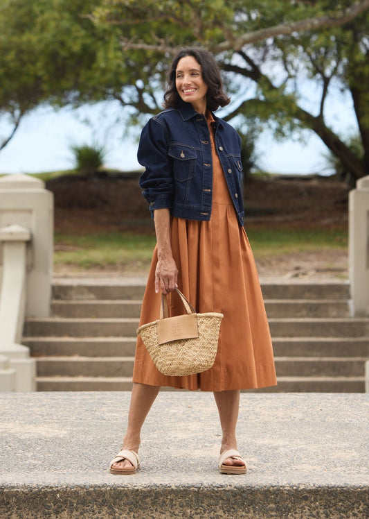 CHARLIE CROP DENIM JACKET - INDIGO